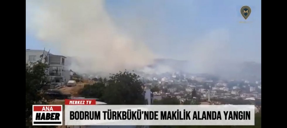 Bodrum Türkbükü’nde Makilik Alanda Yangın